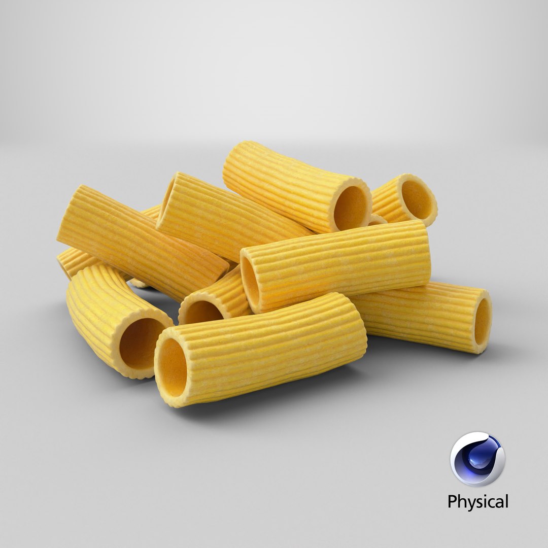 3D Raw Rigatoni Pasta https://p.turbosquid.com/ts-thumb/Ls/tnCyvb/yw/stemcell_cinema_4d_physical_render/png/1716221328/1920x1080/fit_q87/3e2646c7de8c19b4960e0f228fc40b590f97553f/stemcell_cinema_4d_physical_render.jpg