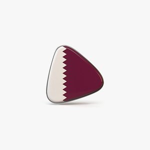 3D Qatar Flag Icon