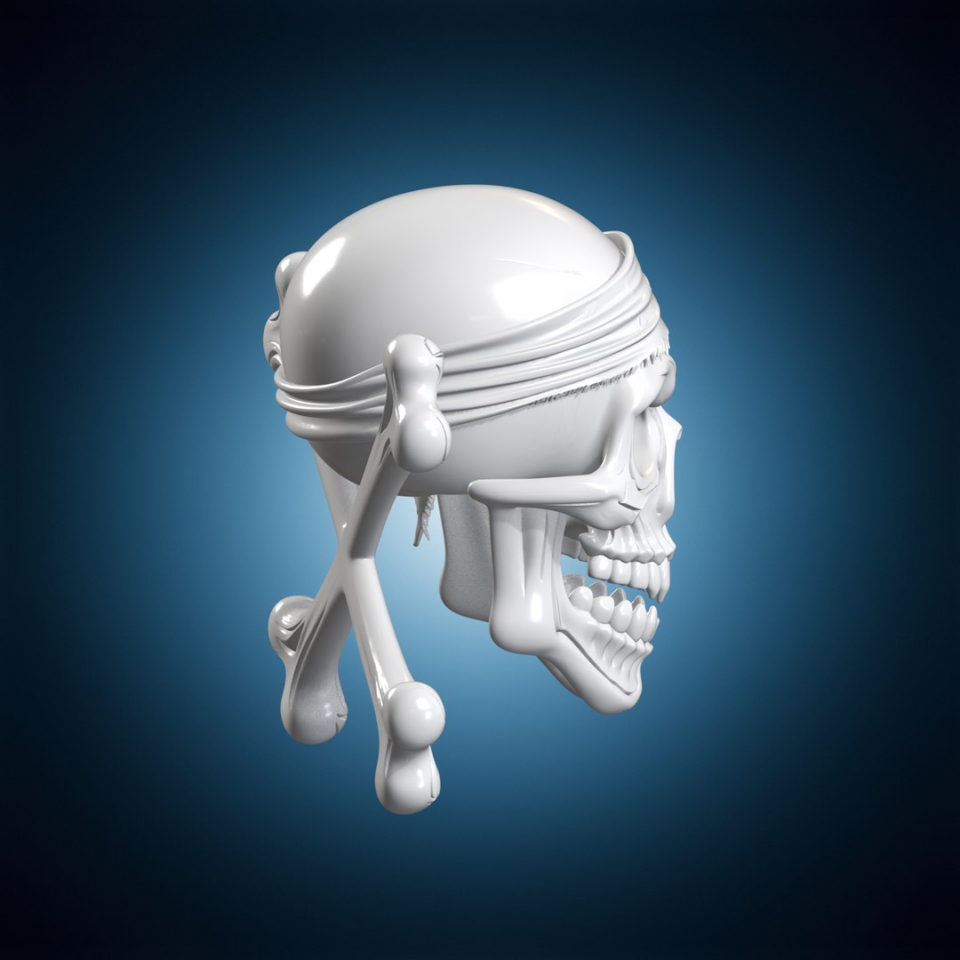3D Model Pirate Skull Crossbones 3D Print Model - TurboSquid 2548804