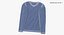 Long Sleeve Flat Male V Neck Pose 02 White Blank and Branded Heather