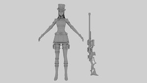 3D Caitlyn - League of legends model