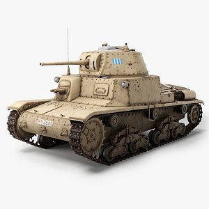 3D Ansaldo M15 42 Italian Tank