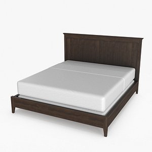 3D model Wooden Bed