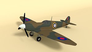 supermarine spitfire mkii airplane 3D model