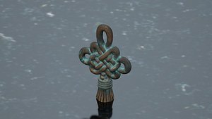 3D Chinese knot bronze sculpture