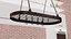 후크가 달린 주방 걸이 냄비 걸이 블랙