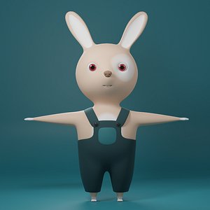 cute rabbit 3D model