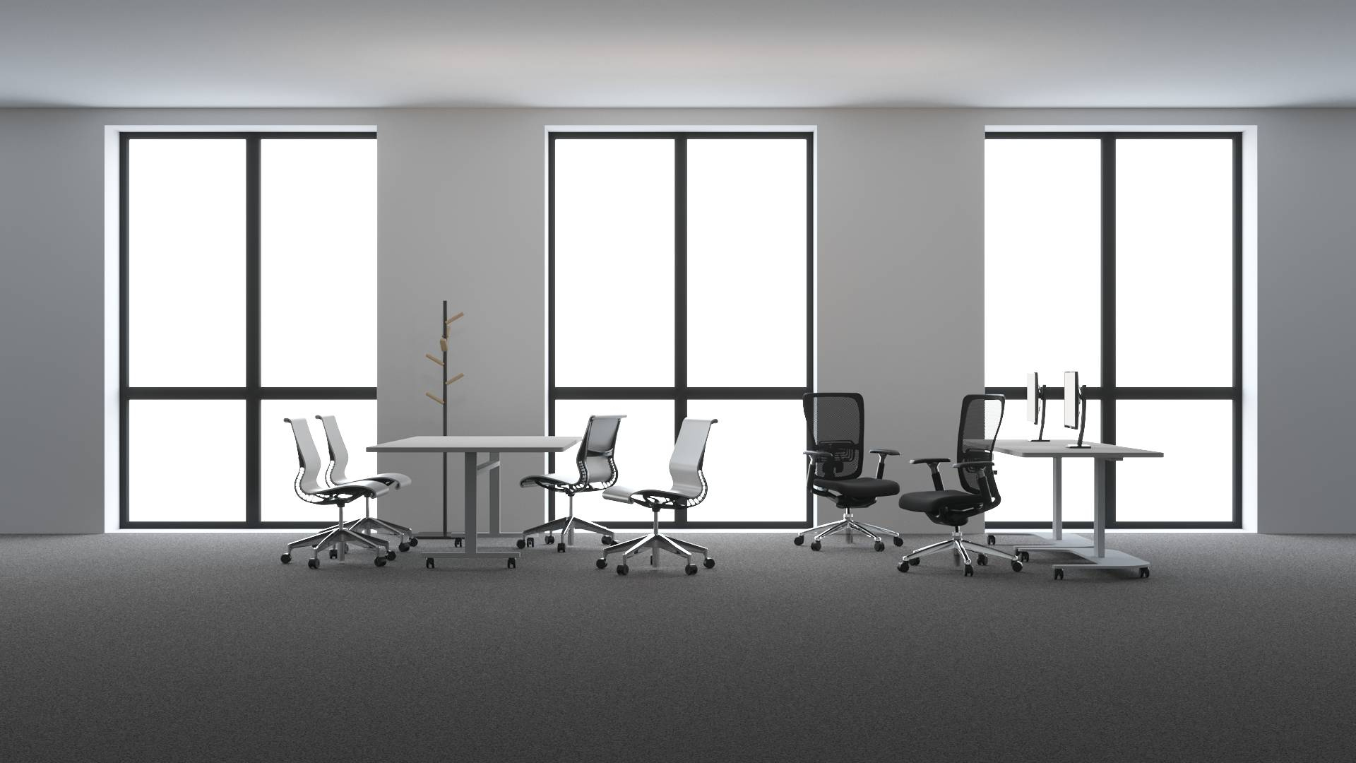 3D Office Fitout 003 Workstations model TurboSquid 1949061