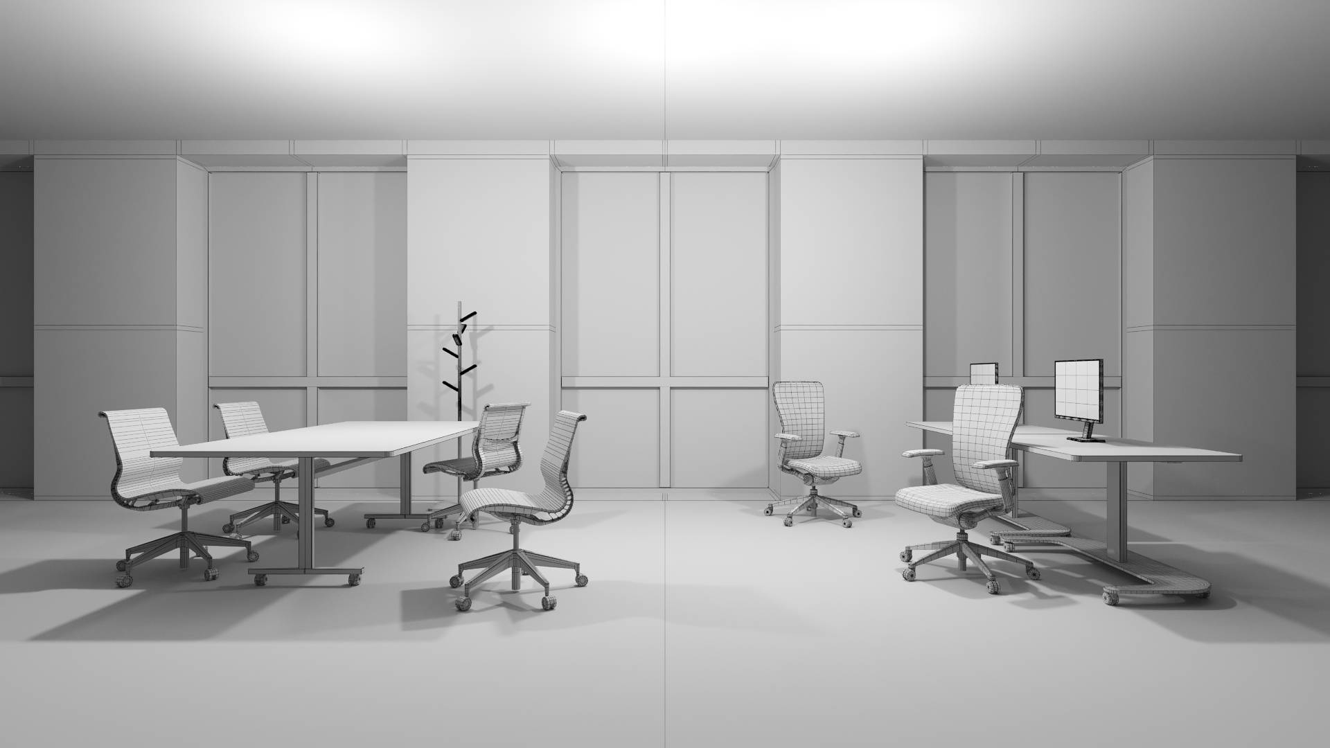 3D Office Fitout 003 Workstations model TurboSquid 1949061