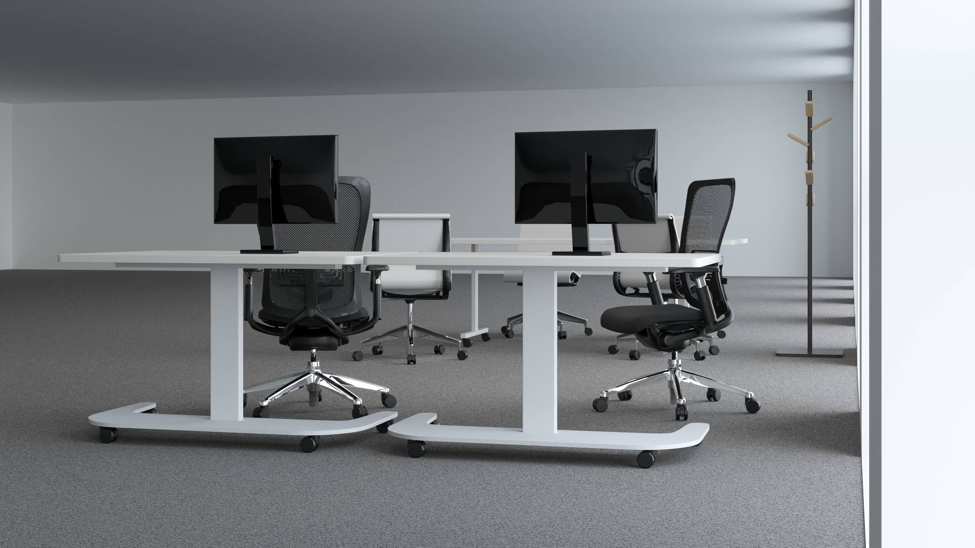 3D Office Fitout 003 Workstations model TurboSquid 1949061