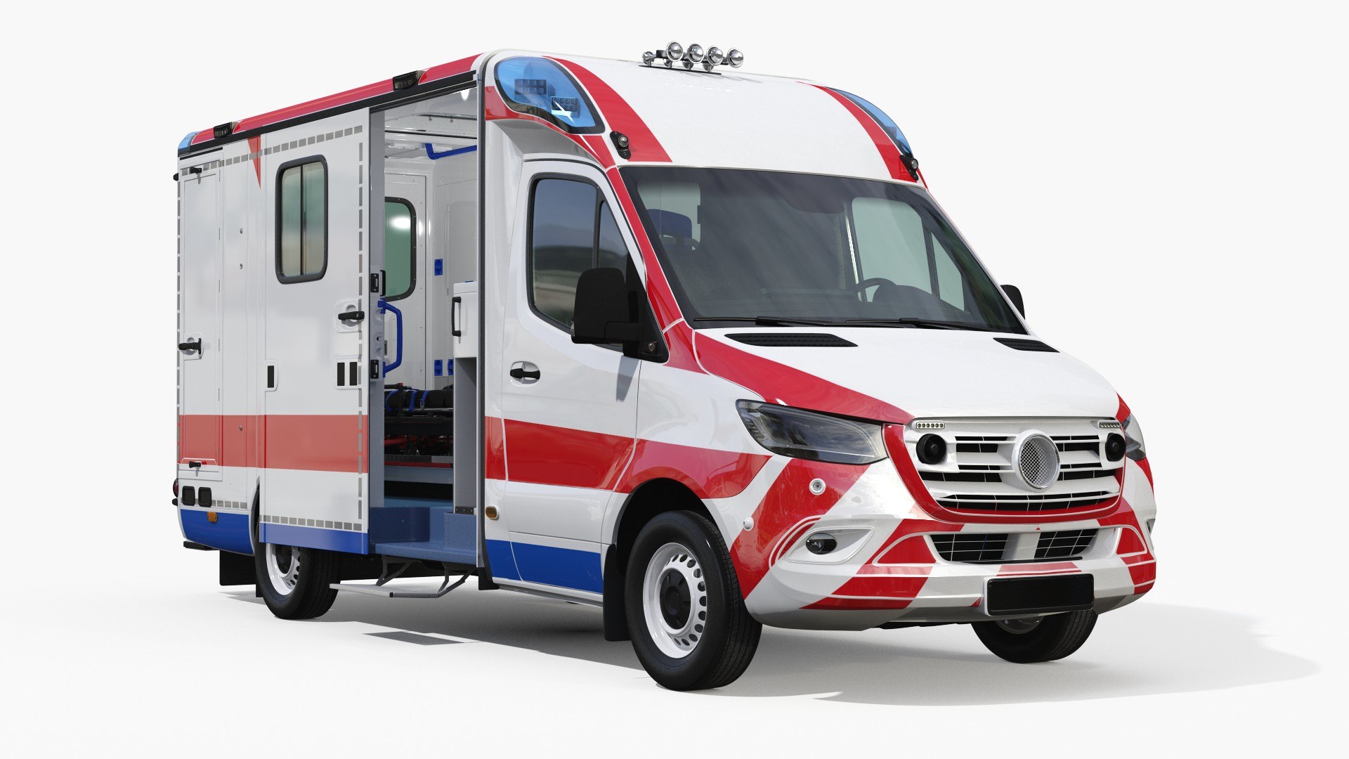 Ambulances Rigged Collection 2 3D model preview
