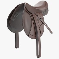 Horse Brown Leather Saddle