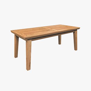 3D Country Extendable Dining Table 200 - 240 x 90 cm 79- 94 x 35 inch Solid Natural Oak