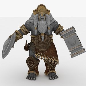 Giant Monster Rigged and Animated model