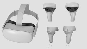 headset controllers 3D model