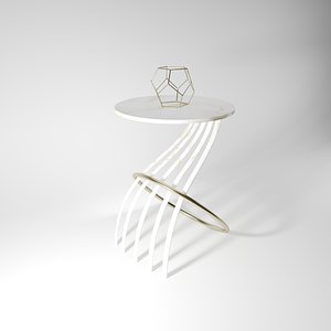 WHITE MARBLE TABLE 3D model