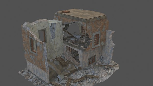 modelo 3d destroyed building - TurboSquid 2044300
