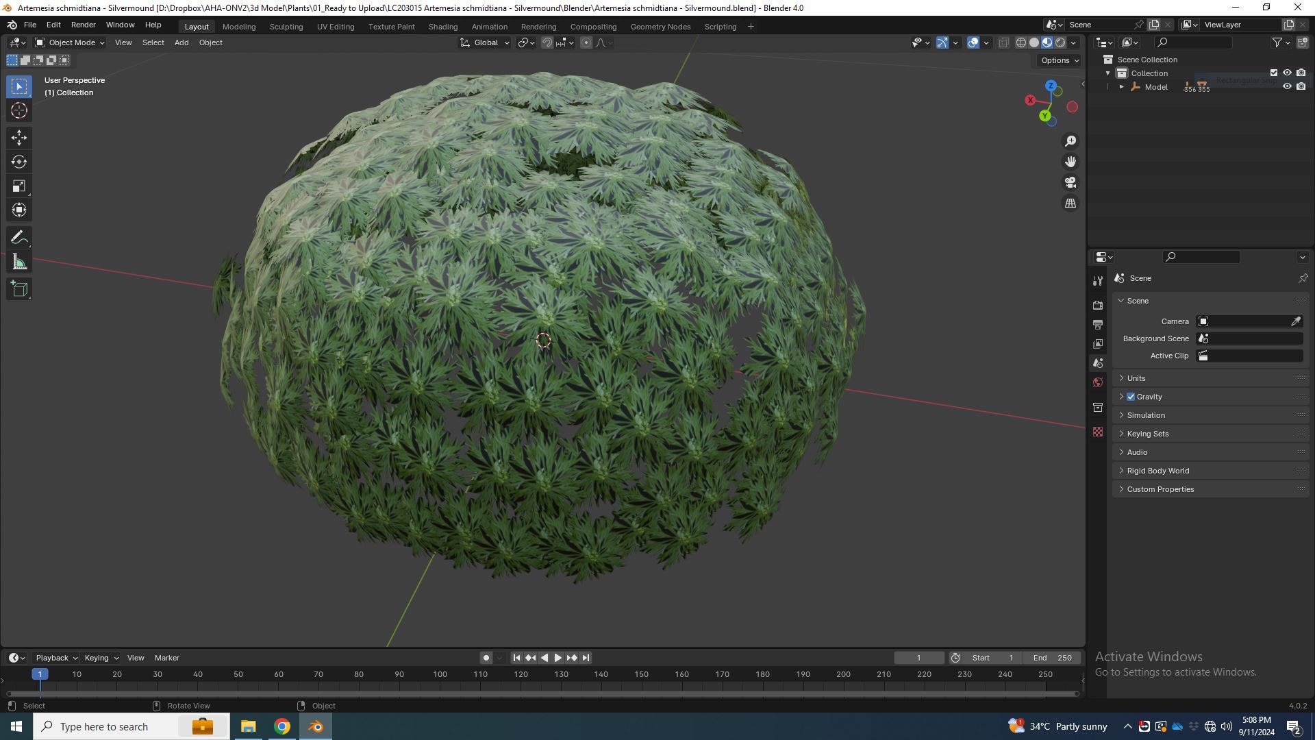 Artemesia schmidtiana - Silvermound 3D model https://p.turbosquid.com/ts-thumb/Lt/RzjDc1/LT/artemesiaschmidtianasilvermoundblenderview/jpg/1726059752/1920x1080/fit_q87/fcf77ee750402c14c1bfce875add23032debe3ff/artemesiaschmidtianasilvermoundblenderview.jpg