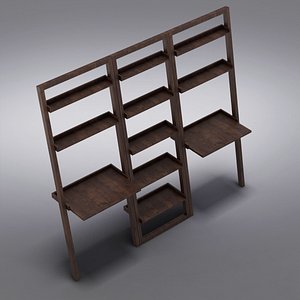 Crate&Barrel - Sloane Espresso 25.5 Leaning Bookcase with2 Desks