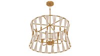 Capital lighting Bianca  Bleached Natural Rope Brass Pendant Ceiling Light