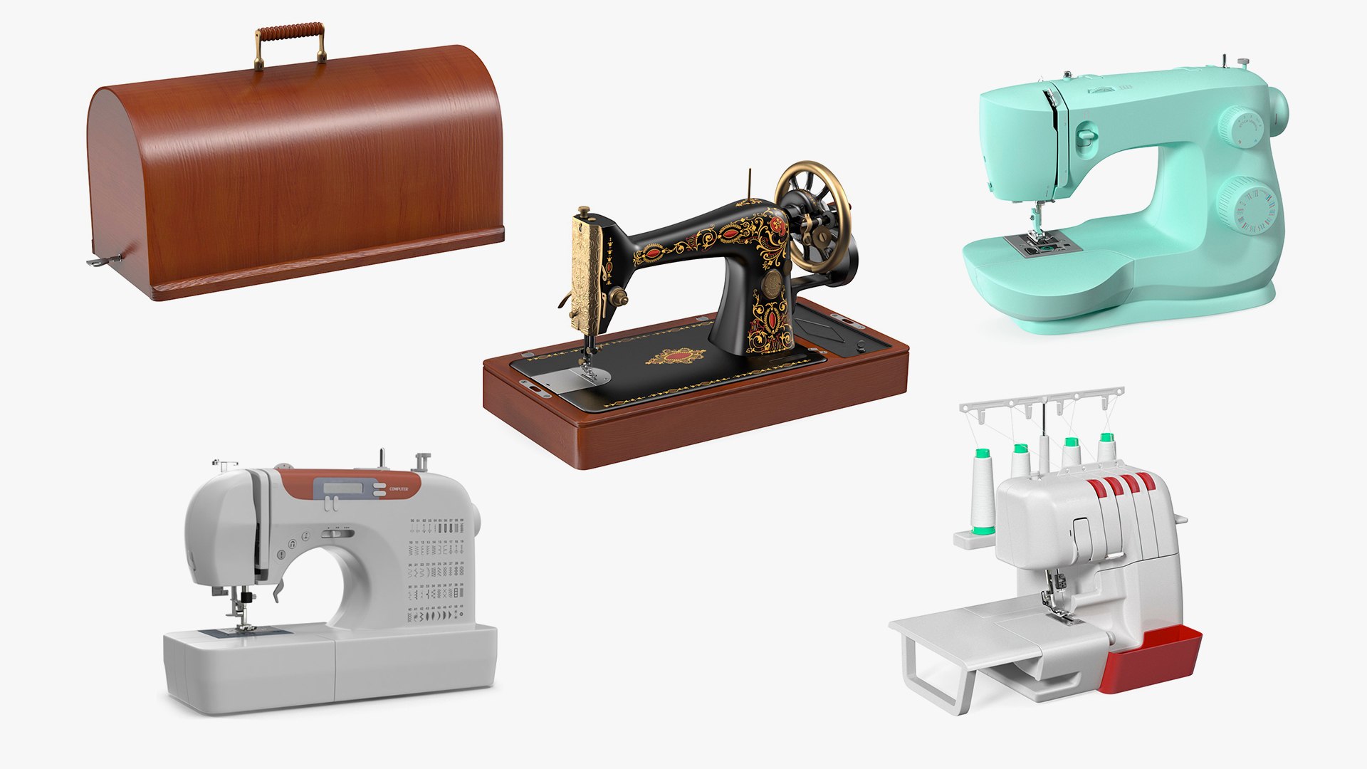 Sewing Machines Collection 3 3D model TurboSquid 2122506