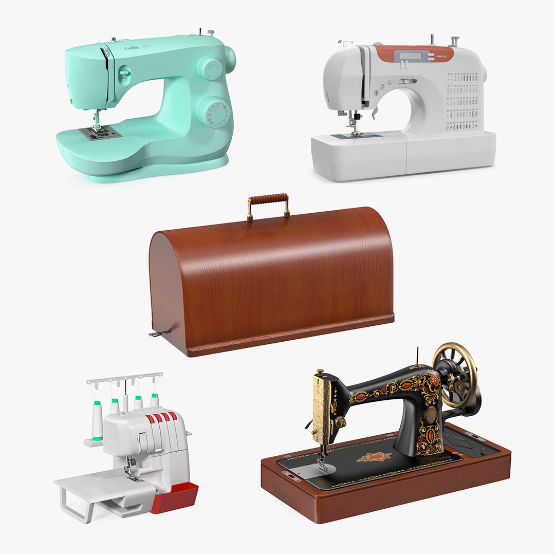 Sewing Machines Collection 3 3D model preview