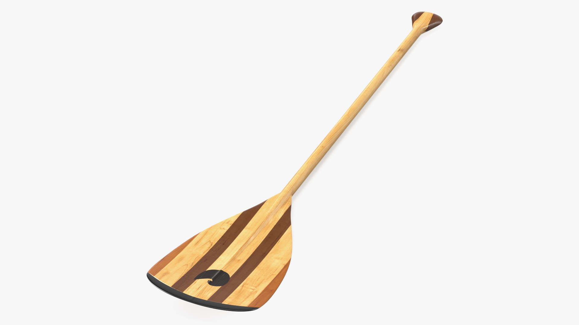 Wood Canoe Paddle 3D model preview