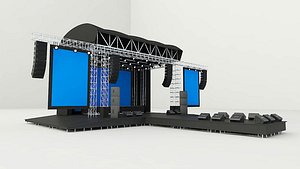 3D Concert Stage 4 model