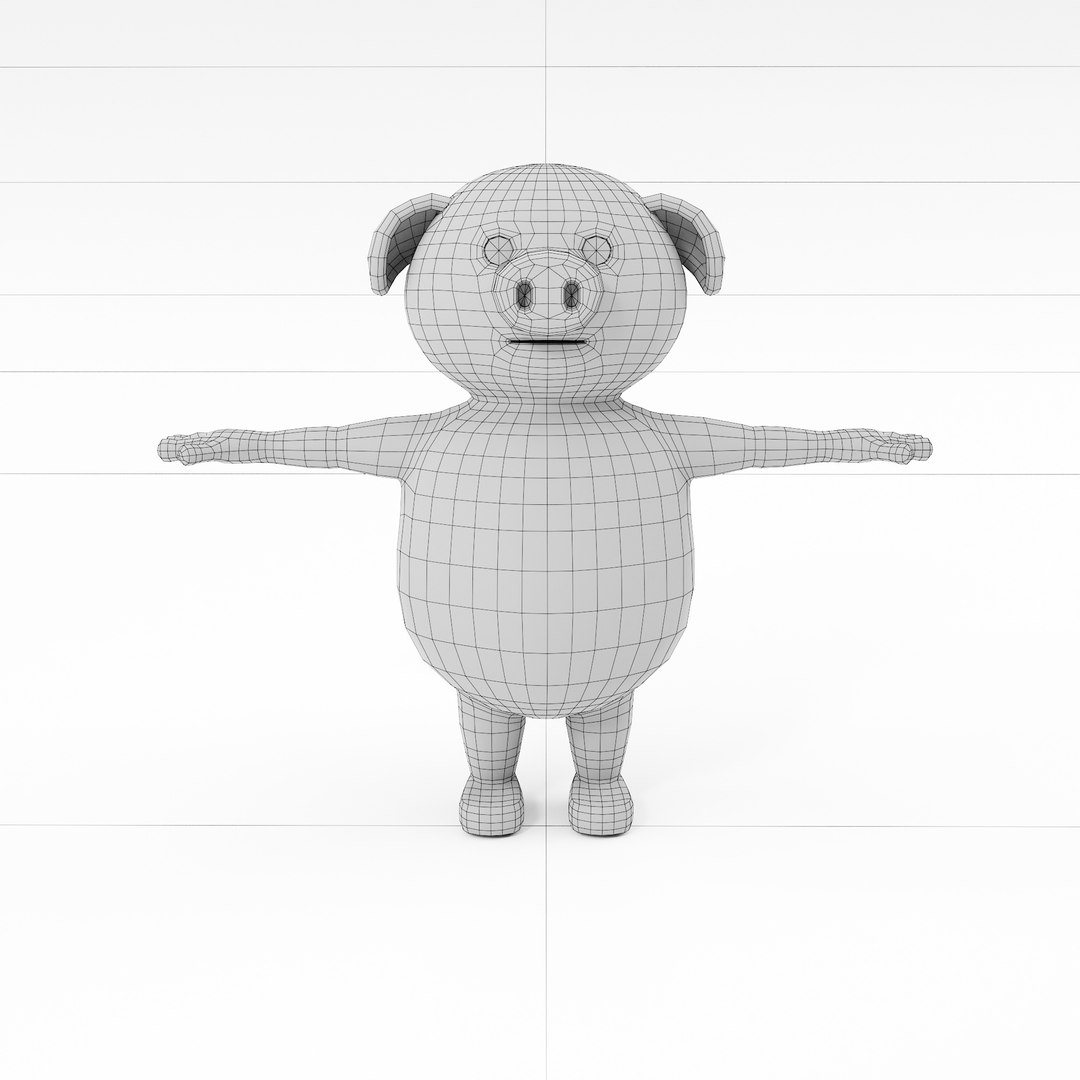 Pig Cartoon Animal 3d Model Model - TurboSquid 1996762