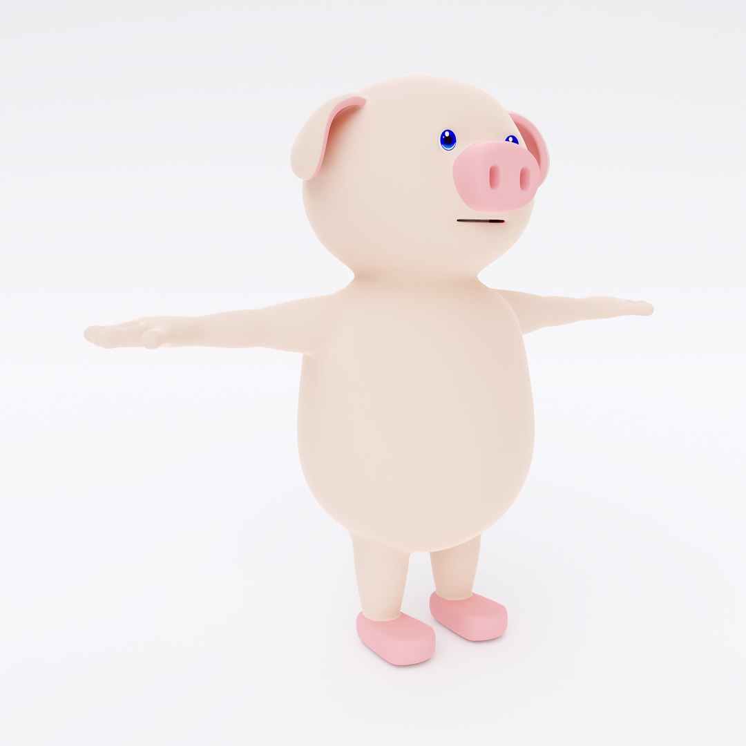 Pig Cartoon Animal 3d Model Model - TurboSquid 1996762