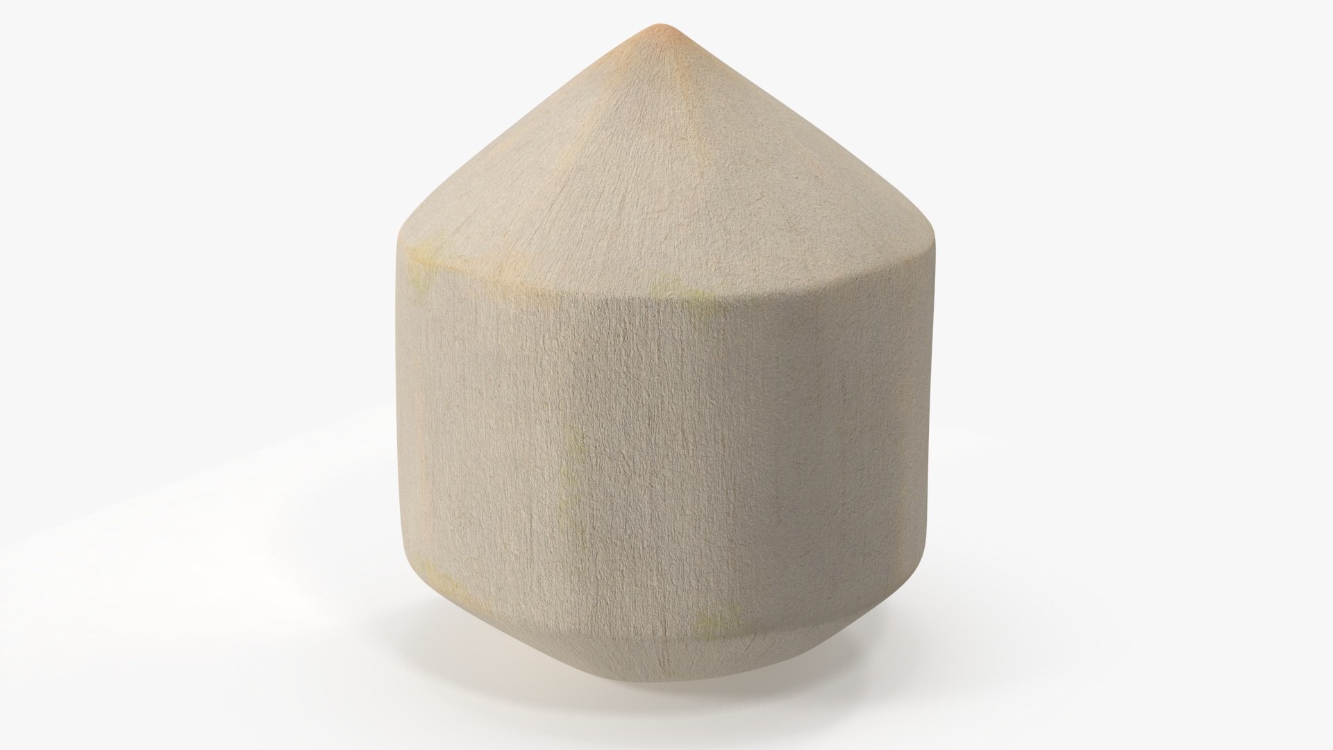 Fresh Young Shelled Coconut 3D model preview