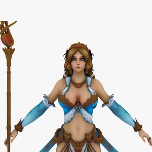female elven 3D model