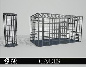 3D Medieval Iron Cages
