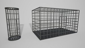3D Medieval Iron Cages