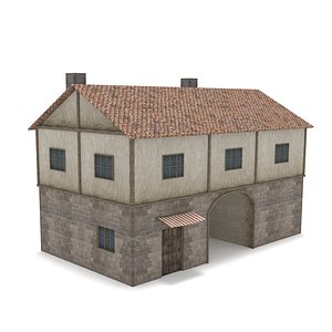 medieval gate house model