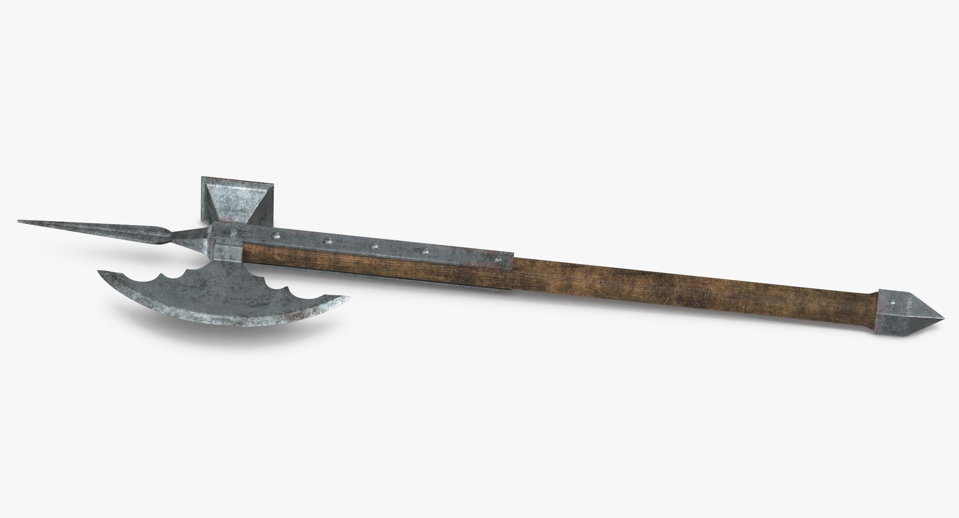 medieval battle weaponry armor 3D model https://p.turbosquid.com/ts-thumb/Lt/oi3HfT/1SD0dMXJ/pollaxe_thumbnail_0002/jpg/1538730405/1920x1080/fit_q87/dc01526bcddfc2a4cd2c2be16a12a45d1eace803/pollaxe_thumbnail_0002.jpg