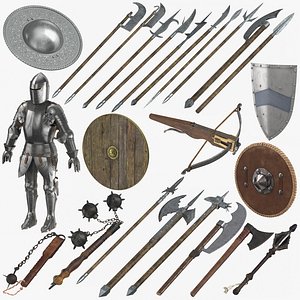 Medieval Battle Weaponry and Armor Collection