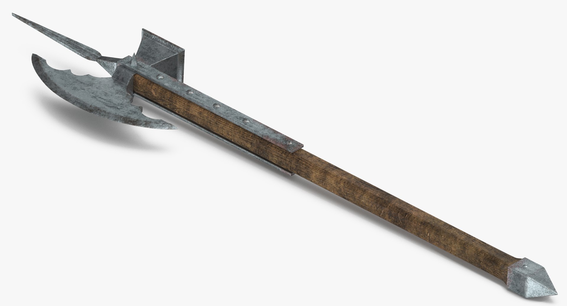 medieval battle weaponry armor 3D model https://p.turbosquid.com/ts-thumb/Lt/oi3HfT/nhrRapBV/pollaxe_thumbnail_0006/jpg/1538730405/1920x1080/fit_q87/62121516f1acdf9a61fedf322729e8073b09ee4e/pollaxe_thumbnail_0006.jpg