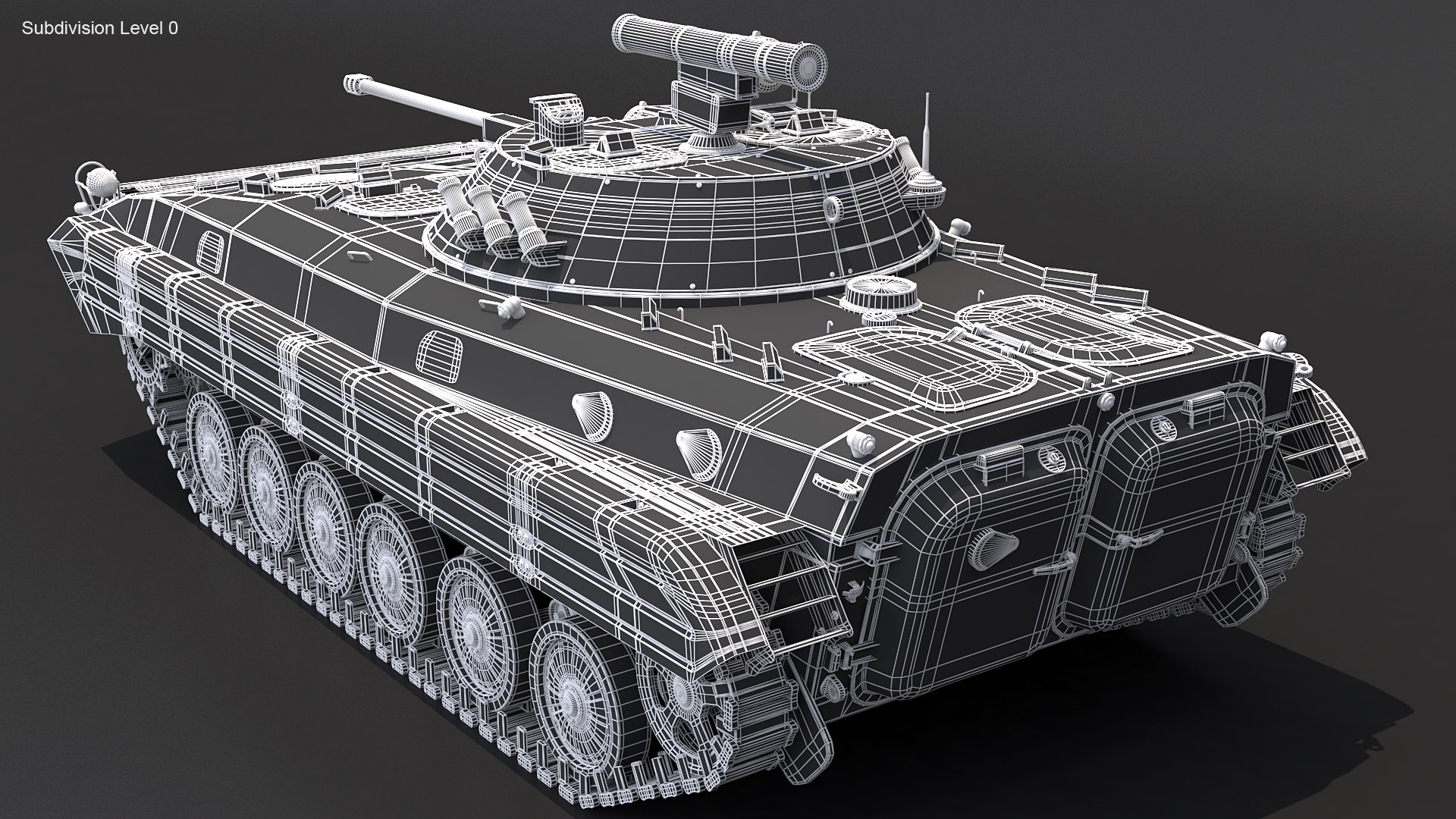 bmp-2 fighting vehicle 2 3d model