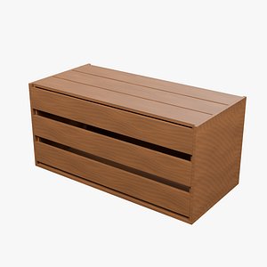 3D Slatted Wooden Shipping Crate - 1680 x 800 x 800 mm