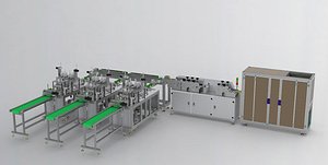 3D line facemask machine mask model