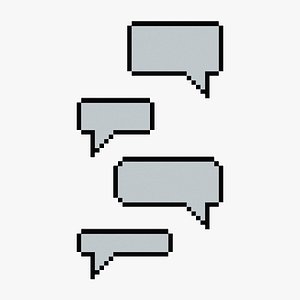 3D Voxel Speech Bubbles