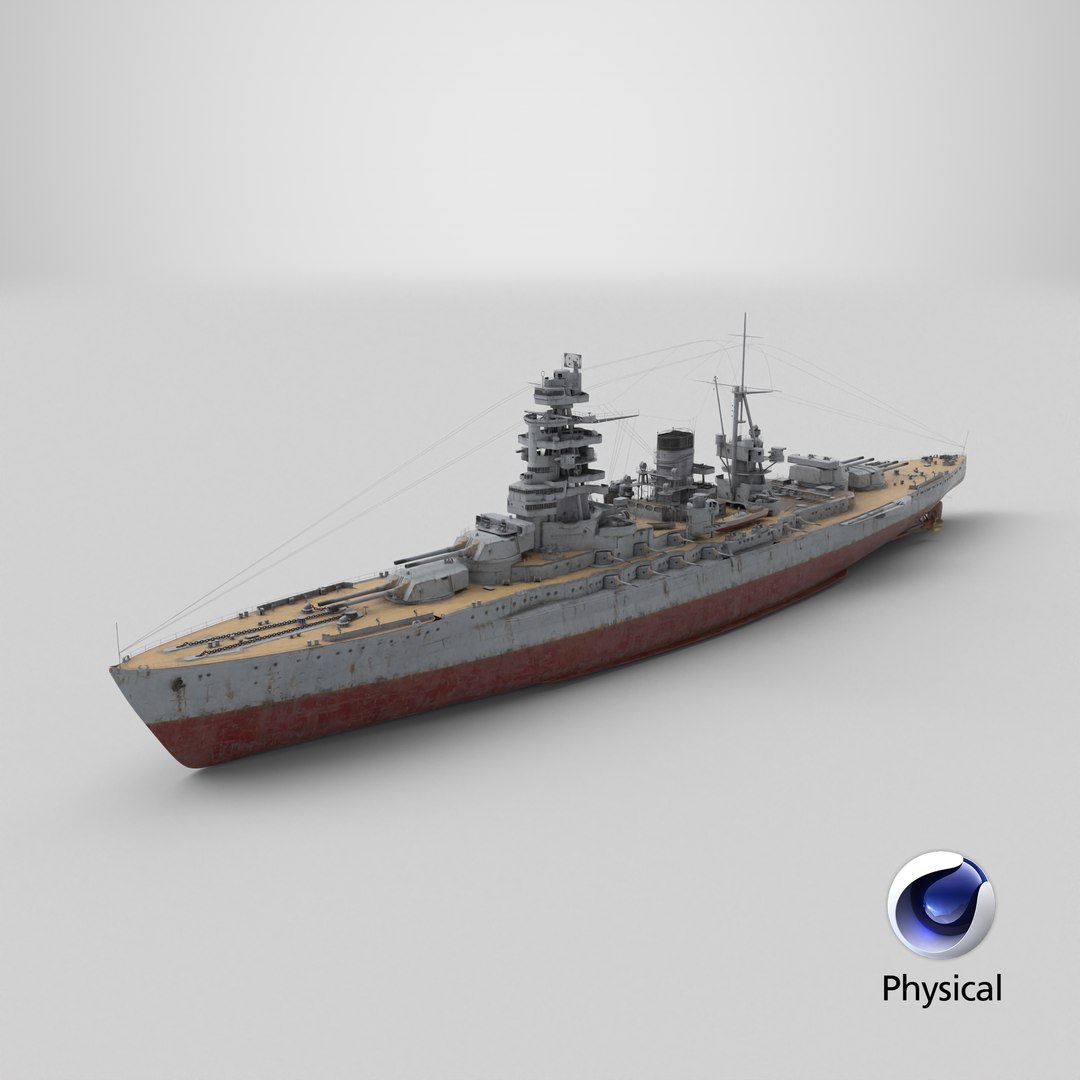 IJN Nagato Battleship with Rust Stains and Worn Deck Grey Used 3D https://p.turbosquid.com/ts-thumb/Lt/xJSkji/Im/stemcell_cinema_4d_physical_render/png/1756825742/1920x1080/fit_q87/39419138cb974208dc660d5e672a0d7b2f5e75df/stemcell_cinema_4d_physical_render.jpg