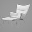 CH445 Ohrensessel - CH446 Fußstütze