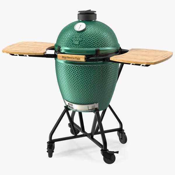 Big Green Egg BBQ Grill Closed model - TurboSquid 1841331