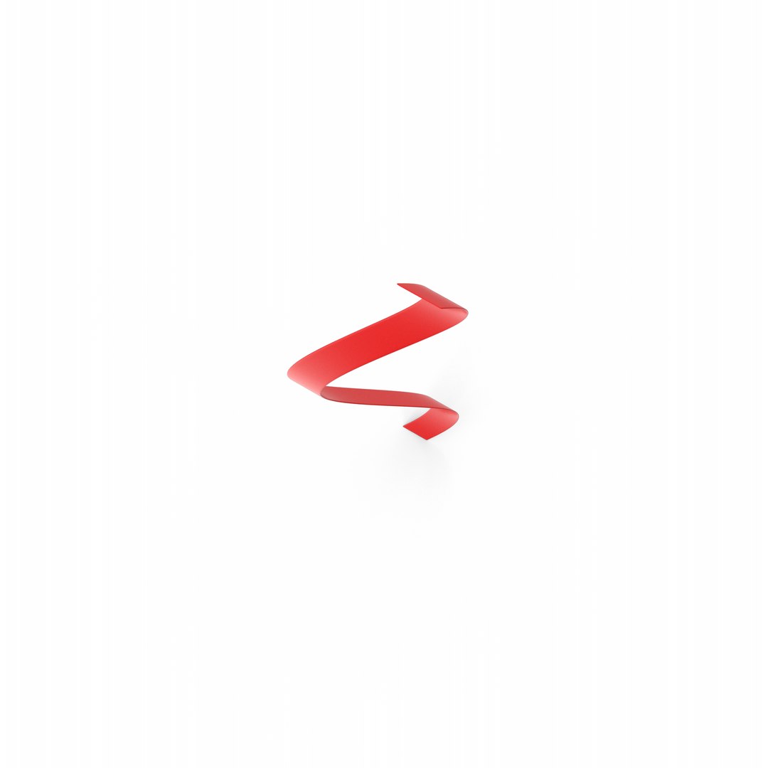 3D Red Ribbon - TurboSquid 2441415