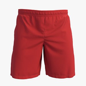 Red Cotton Shorts