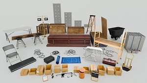 3D Construction Assets model