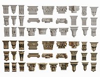Bracket Molding Ornament Metal Gypsum Carved Pattern Embossment Relievo Anaglyph