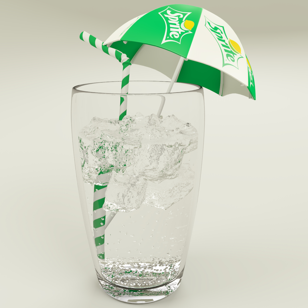 3d sprite cup ice